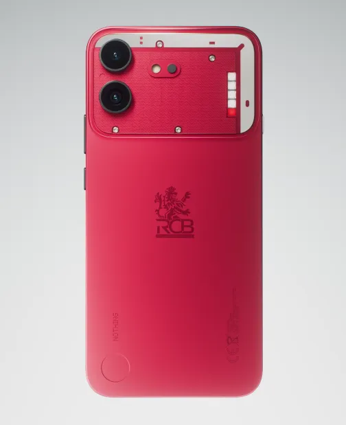 The Phone (4b) RCB edition. Source: [[https://x.com/nothingindia/status/2072636519098220562|NothingIndia via X]]